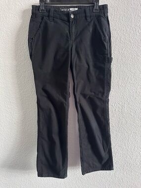 Carhartt Loose Fit Work Pants Black Carpenter Utility Pants Women Size 4